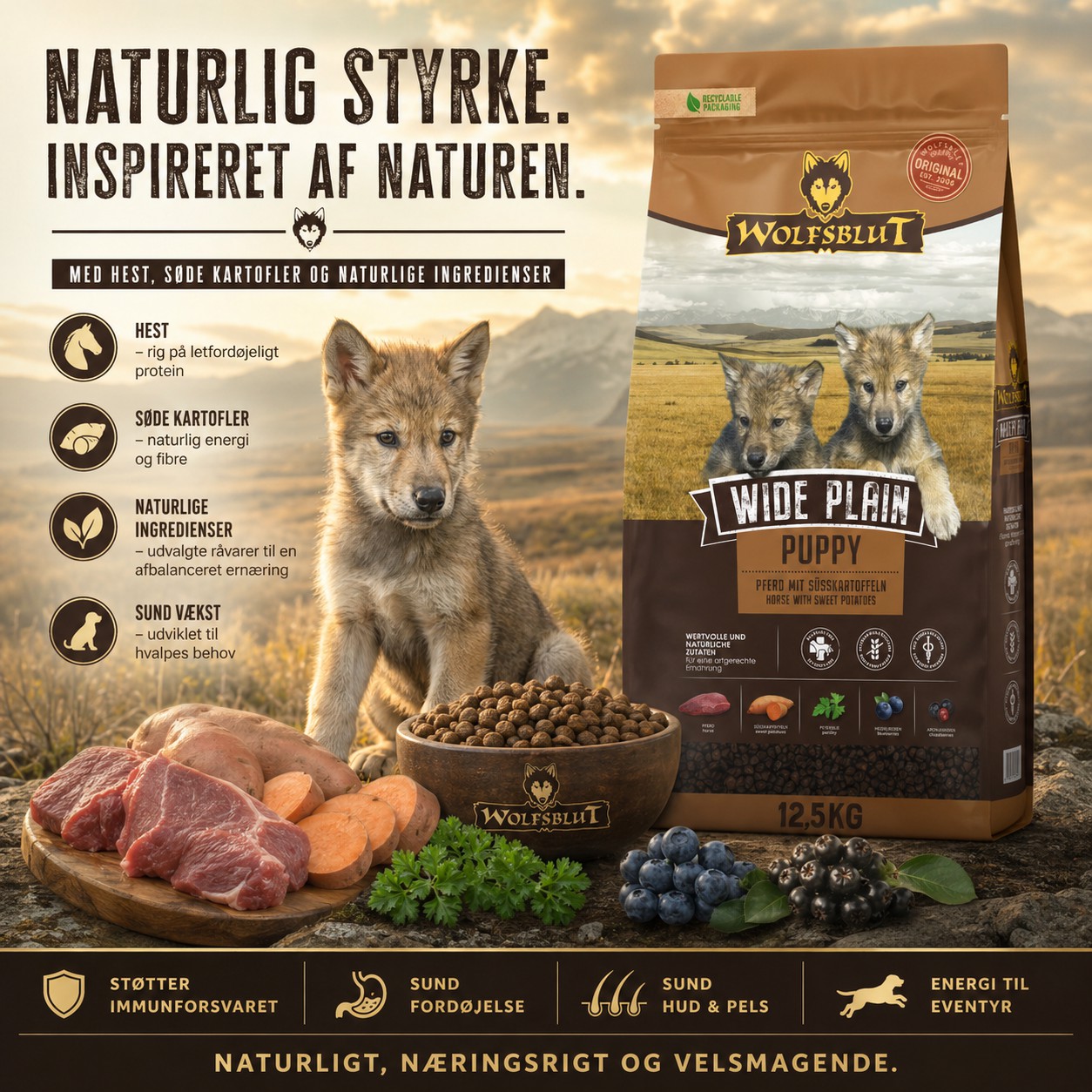 Wolfsblut Wide Plain Puppy hundefoder