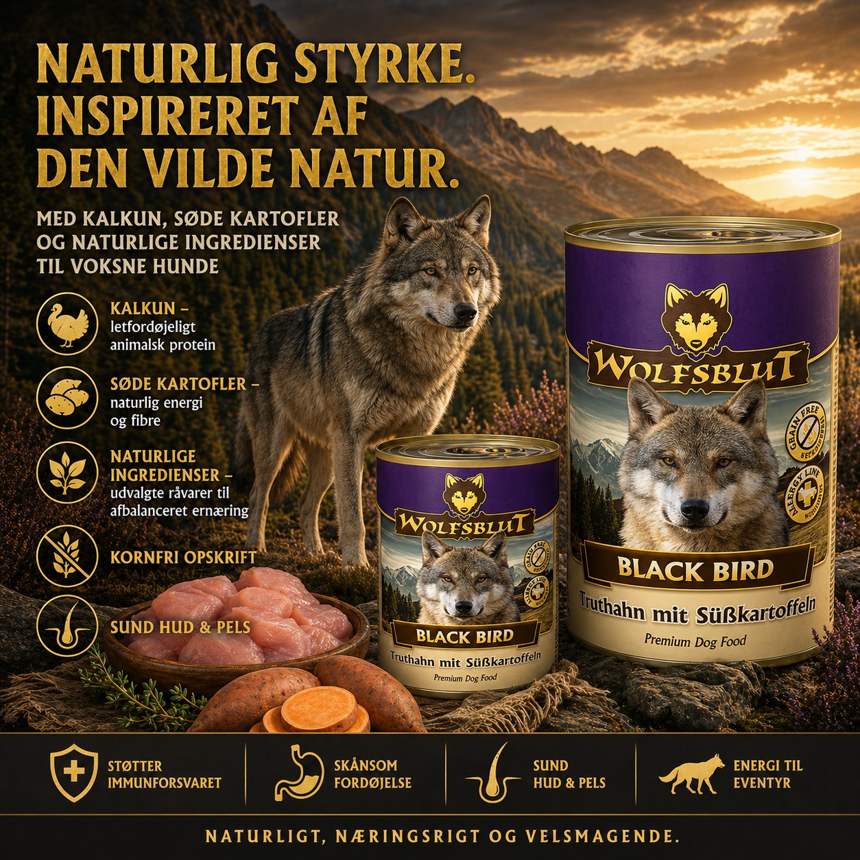 Wolfsblut Black Bird dåsemad